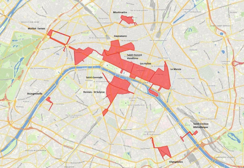 Les zones touristiques à Paris selon le ministère de l'Economie © Ministère de l'Economie Les zones touristiques à Paris selon le ministère de l'Economie © Ministère de l'Economie