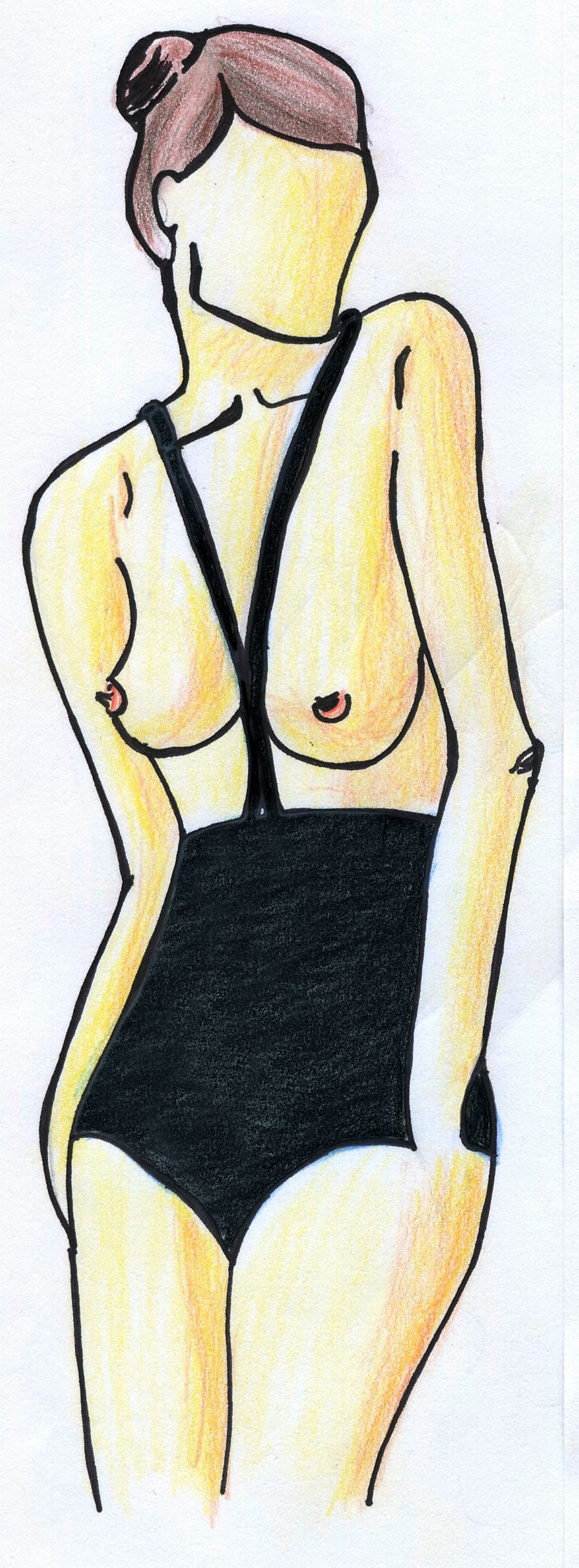Le monokini, dessin créé par Fee Keller, sous licence creative common.