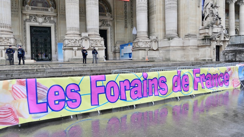 Manifestation des Forains de France devant le Grand Palais le 21 décembre 2017 de 14h à 16h30 - Autorisation déclarée en préfecture © VD - PT