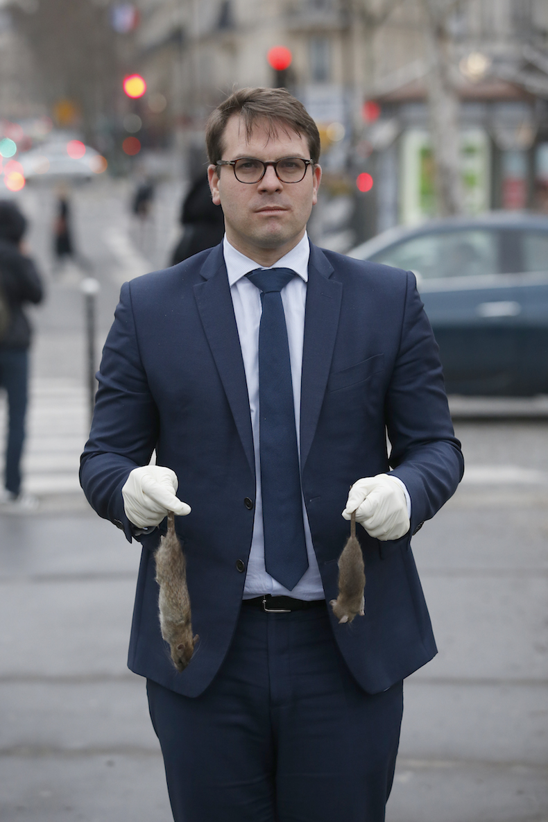 Geoffroy Boulard maire du 17e arrondissement de Paris lutte contre les rats à Paris - Crédit photo @ Alain Guizard
