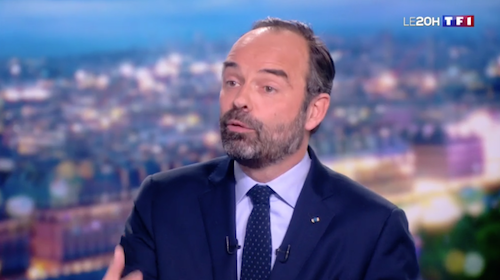 Edouard Philippe au JT de 20h sur TF1 © capture d'écran