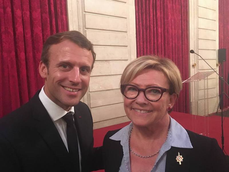 Patricia Gallerneau avait donné son parrainage à Emmanuel Macron pour la présidentielle © octobre 2017 FB Patricia Gallerneau.