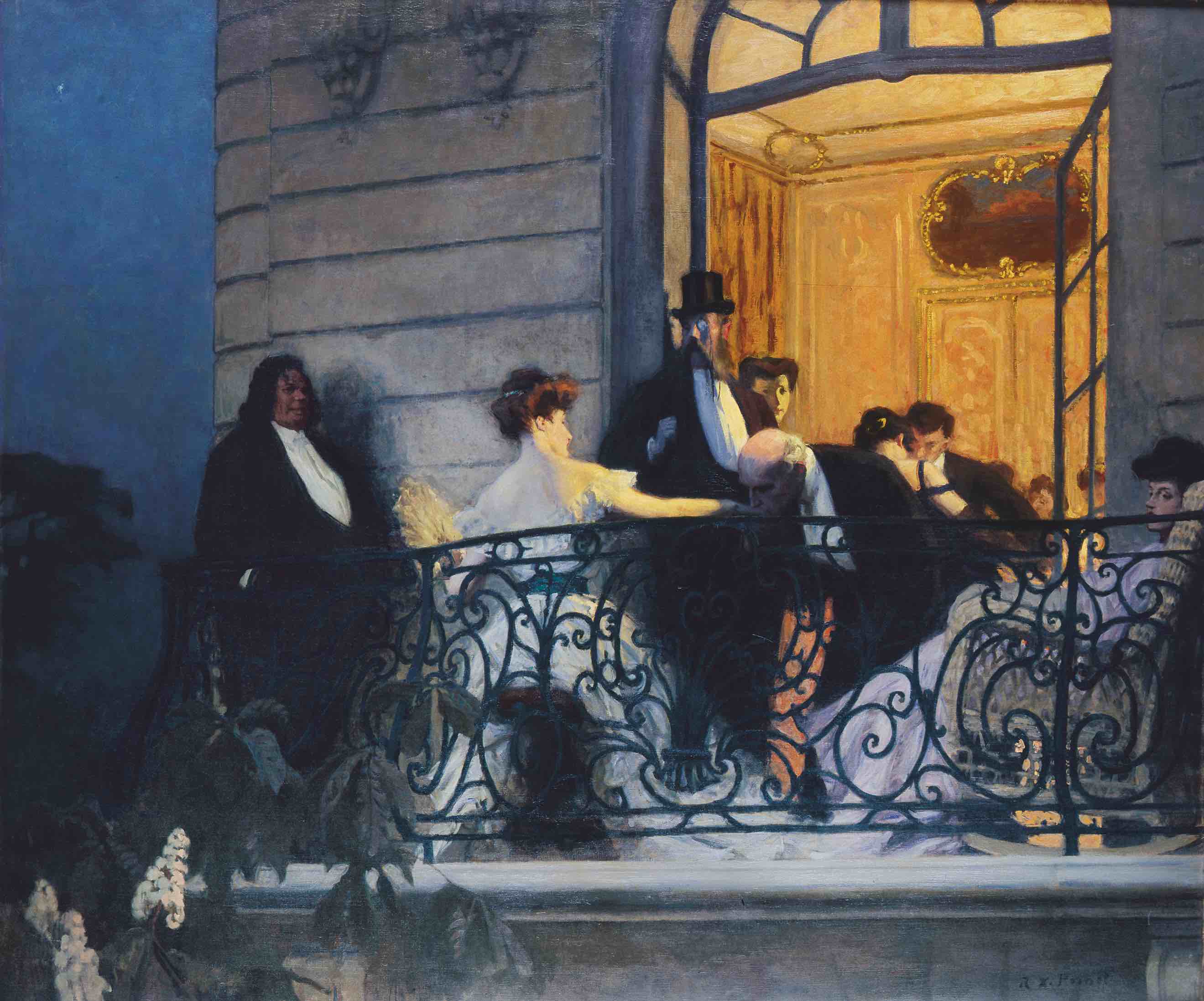 The Balcony, ca 1905, painting by René-Xavier Prinet©Musée des Beaux Arts, Caen © Patricia Touzard