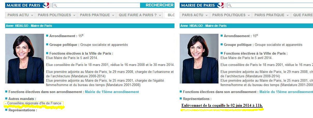 Captures d'écran le 2 juin 2014 de 8h30 à 11h © Paris.fr
