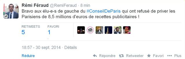 Remi Feraud, maire du 10e arrondissement, président du groupe PSA au conseil de Paris © Twitter.com