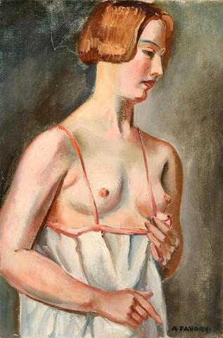 Femme rousse - Nu - André Favory (1889 - 1937) Coll privée.