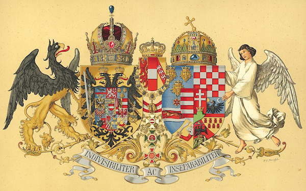 Blason impérial Austro-Hongrois © Hugo Gerhard Ströhl, Domaine public, Wikimedia Commons