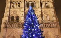 Inauguration : Sapin de Noël suédois sur le parvis de Notre-Dame