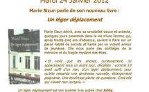 24 janvier 2012 : Marie Sizun fait son mardi littéraire au café de la mairie