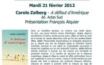 21 février 2012 : Carole Zalberg fait son mardi littéraire au café de la mairie