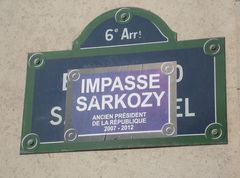 Plaque Impasse Sarkozy 