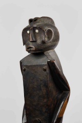 Masculine Statue, 92cm, Gbaya, Oubangui, Central Africa, Second half of 19th century, wood, donated by Marc Ladreit © Musée du Quai Branly - Jacques Chirac, photo Pauline Guyon.