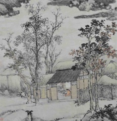 Shen Zhou (1427-1509) Little Qian in the Study (detail) 1483, ink and colors on paper, 151 x 64,8 cm © Chih Lo Lou Collection, Hong Kong Museum of Art/Cernushi Museum