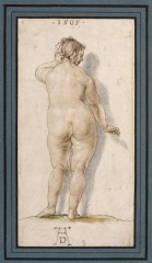 Une grosse femme nue, de dos Auteur - Dürer Albrecht (1471-1528) (C) RMN (Musée du Louvre) : Michèle Bellot 