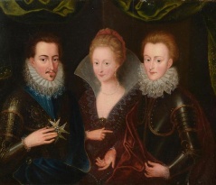 Lot 42 Ecole Française du XVIIème siècle  Portraits d'Henri de Guise et sa Femme Catherine de Clèves avec Charles de Guise ducs de Lorraine credit Chevau Légers Enchères