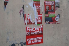 Affichage sauvage campagne électorale municipale 2014