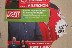 Affichage sauvage campagne électorale municipale 2014