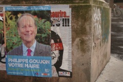 Affichage sauvage campagne électorale municipale 2014