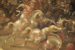Lot 18 - Ecole flamande du XVIIe siècle - Bataille de cavalerie - détail 1© Etude SADDE Commissaires Priseurs à Dijon 
