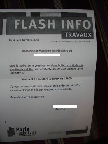Flash Info Travaux Paris Habitat 