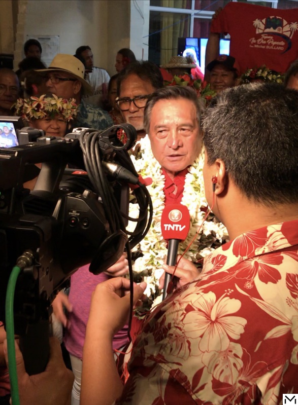 Michel Buillard, réélu Maire de Papeete pour un cinquième mandat.