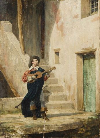 Lot 60 ernest-meissonier-1815-1891-joueur-de-guitare 