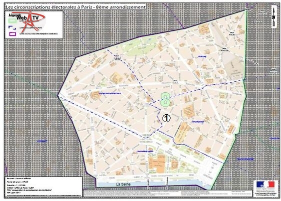 8e arrondissement les circonscriptions législatives 2012 (c) Ministère de l'Intérieur