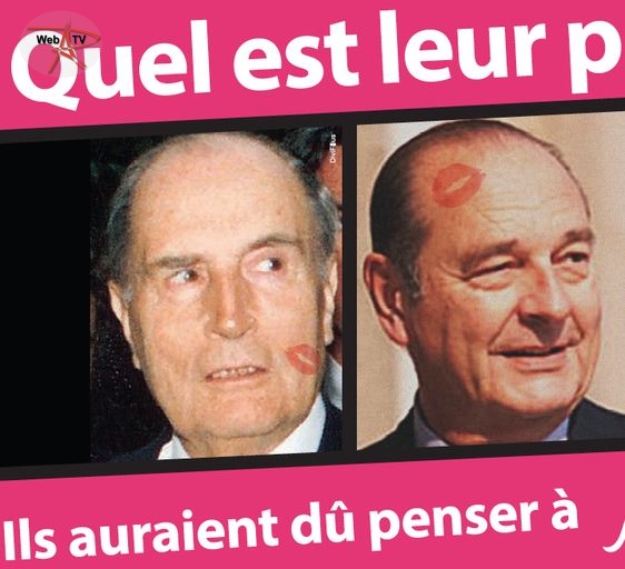 L'image de 2 des 4 derniers présidents de la République Française est utilisée pour une campagne de publicité (c) Ashley Madison.com