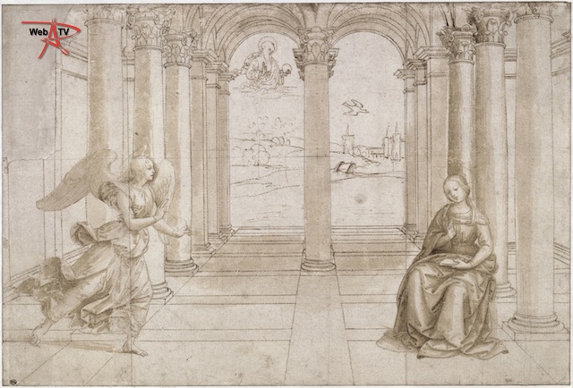 L'Annonciation Auteur - Raphaël (dit), Sanzio Raffaello (1483-1520) (C) RMN (Musée du Louvre) : Michèle Bellot 