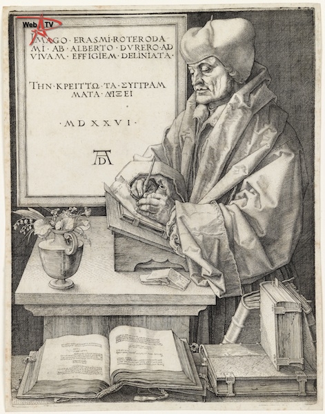 Portrait d'Erasme 1467-1536) Auteur - Dürer Albrecht (1471-1528) (C) RMN (Musée du Louvre) : Tony Querrec 