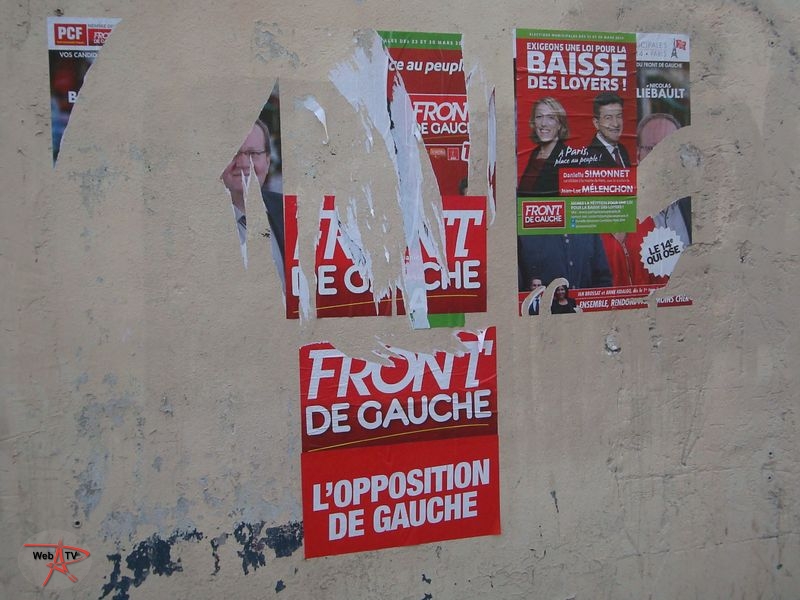 Affichage sauvage campagne électorale municipale 2014
