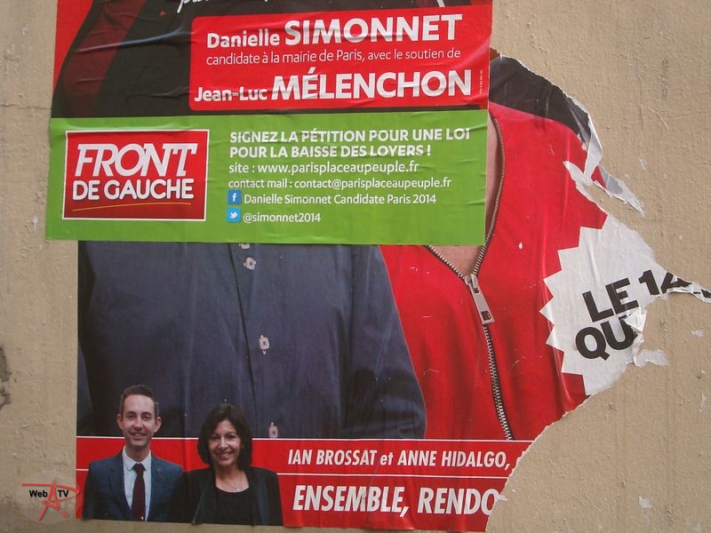 Affichage sauvage campagne électorale municipale 2014