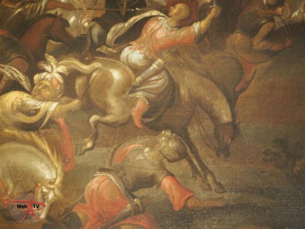 Lot 18 - Ecole flamande du XVIIe siècle - Bataille de cavalerie - détail 3 © Etude SADDE Commissaires Priseurs à Dijon 